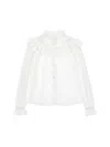 Philosophy Di Lorenzo Serafini Philosophy Kids  Poplin Shirt With Ruffles In White
