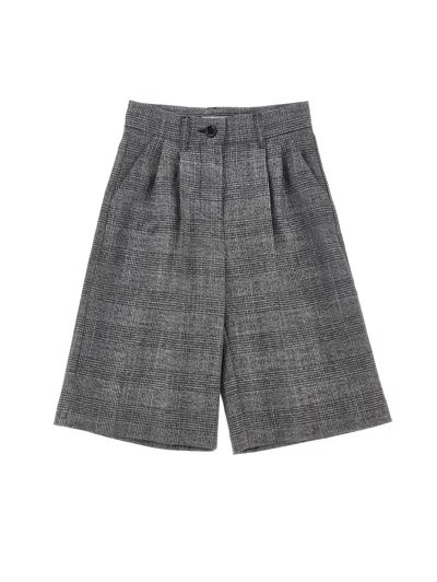 Philosophy Di Lorenzo Serafini Philosophy Kids  Prince Of Wales Long Bermuda Shorts In Black