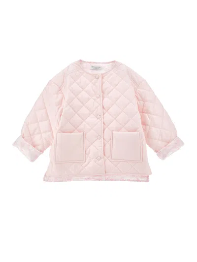 Philosophy Di Lorenzo Serafini Philosophy Kids  Quilted Jacket With Printed Details In Pink