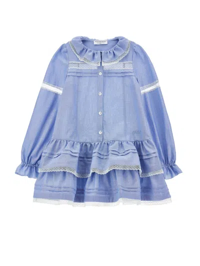Philosophy Di Lorenzo Serafini Philosophy Kids  Ruffle Dress With Lace In Blue