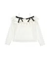 Philosophy Di Lorenzo Serafini Philosophy Kids  Ruffled Sweater With Logo Ribbon In White