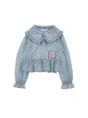Philosophy Di Lorenzo Serafini Philosophy Kids  Shirt With Tweed Yarn Gala In Blue