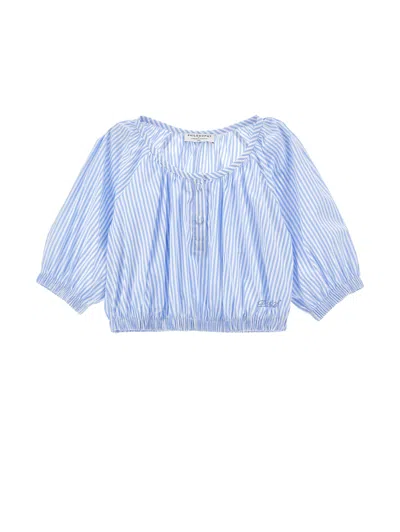 PHILOSOPHY DI LORENZO SERAFINI PHILOSOPHY KIDS  STRIPED BLOUSE WITH GATHERED NECKLINE