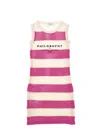 Philosophy Di Lorenzo Serafini Philosophy Kids  Striped Openwork Knit Cover-up In Pink