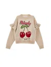 Philosophy Di Lorenzo Serafini Philosophy Kids  Sweater With Cherries And Logo In Neutral