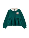Philosophy Di Lorenzo Serafini Philosophy Kids  Sweatshirt With Polo Neck And Patch In Green