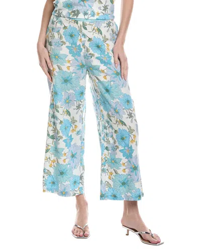 Philosophy Di Lorenzo Serafini Philosophy Linen-blend Ankle Crop Pant In Blue