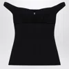 Philosophy Di Lorenzo Serafini Philosophy Nylon Top With Sweetheart Neckline In Black