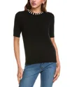 Philosophy Di Lorenzo Serafini Philosophy Pearl Bead Cashmere Sweater In Black