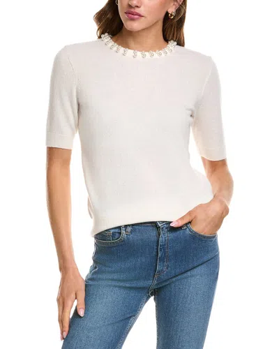 PHILOSOPHY DI LORENZO SERAFINI PHILOSOPHY PEARL BEAD CASHMERE SWEATER