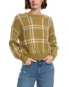 Philosophy Di Lorenzo Serafini Philosophy Plaid Crewneck Sweater In Green