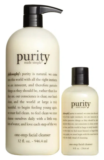 Philosophy Di Lorenzo Serafini Philosophy 'purity Made Simple' One-step Facial Cleanser Duo In Transparent