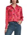 Philosophy Di Lorenzo Serafini Philosophy Satin Floral Print Blouse In Pink
