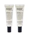 Philosophy Di Lorenzo Serafini Philosophy Women's 0.9oz Anti-wrinkle Miracle Worker Primer Plus Line-correcting Primer - Pack Of 2 In Multi