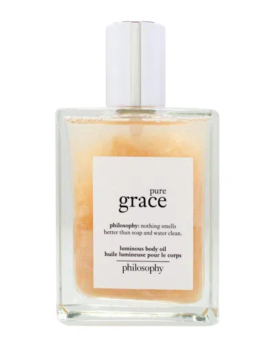 Philosophy Di Lorenzo Serafini Philosophy Women's 4oz Pure Grace Luminous Body Oil In Transparent
