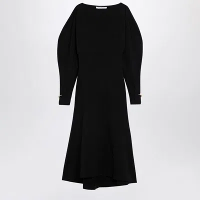 Philosophy Di Lorenzo Serafini Philosophy Wool-blend Midi Dress In Black