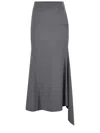 Philosophy Di Lorenzo Serafini Side Slit Rear Zip Skirt In Grey