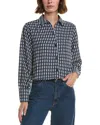 Philosophy Di Lorenzo Serafini Philosophy Woven Collared Button Front Printed Shirt In Blue
