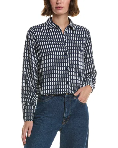 PHILOSOPHY DI LORENZO SERAFINI PHILOSOPHY WOVEN COLLARED BUTTON FRONT PRINTED SHIRT