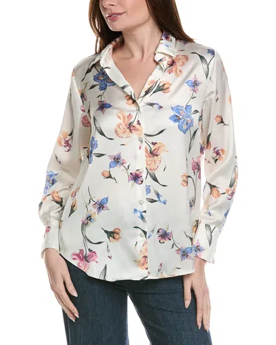 Philosophy Di Lorenzo Serafini Philosophy Woven Flowy Satin Top In Multi