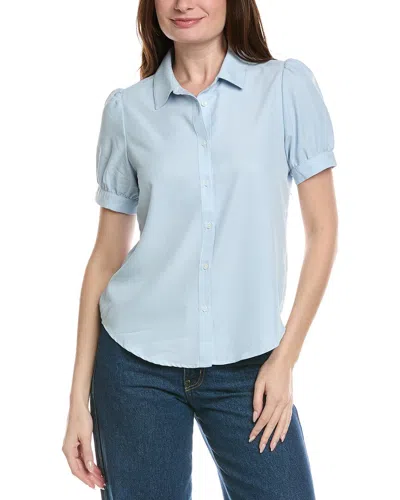 Philosophy Di Lorenzo Serafini Philosophy Woven Solid Top In Blue