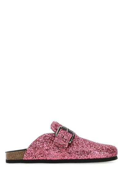Philosophy Di Lorenzo Serafini Buckle-detail Glitter-embellishment Mules In Pink