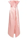 Philosophy Di Lorenzo Serafini Satin Gown Dress In Pink