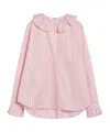 Philosophy Di Lorenzo Serafini Striped Blouse With Ruffles