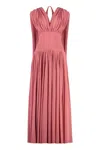Philosophy Di Lorenzo Serafini Open Back Maxi Mesh Dress In Pink