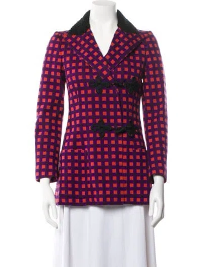 Pre-owned Philosophy Di Lorenzo Serafini Plaid Print Blazer In Purple
