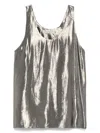Philosophy Di Lorenzo Serafini Sleeveless Silk-blend Top With Rounded Neckline In Green