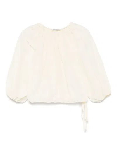 Philosophy Di Lorenzo Serafini Pleat-detail Blouse In Beige