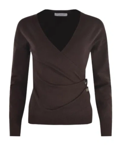 PHILOSOPHY DI LORENZO SERAFINI PHILOSOPHY DI LORENZO SERAFINI V-NECK RUCHED JUMPER