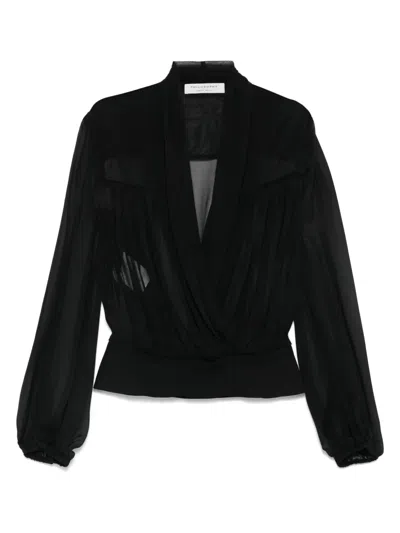 Philosophy Di Lorenzo Serafini Pleated Blouse In Black