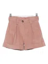 Philosophy Di Lorenzo Serafini Pleated Corduroy Shorts In Pink