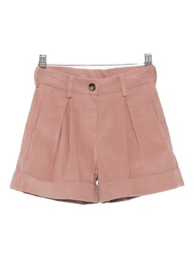 Philosophy Di Lorenzo Serafini Kids' Pleated Corduroy Shorts In Pink