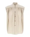 Philosophy Di Lorenzo Serafini Pleated Detail Blouse In Neutral