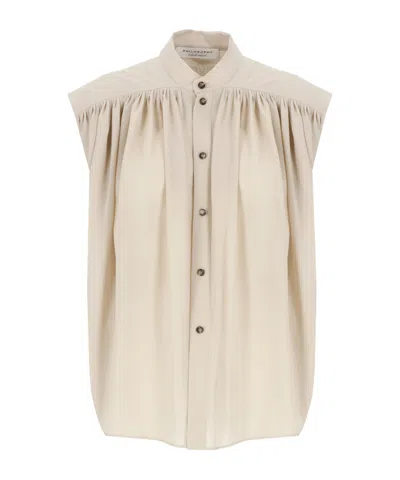 Philosophy Di Lorenzo Serafini Pleated Detail Blouse In Neutral