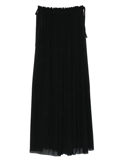 Philosophy Di Lorenzo Serafini Pleated Drawstring Skirt In Black