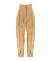 Philosophy Di Lorenzo Serafini High-waisted Trousers Pleated Cuffed Hem In Neutral