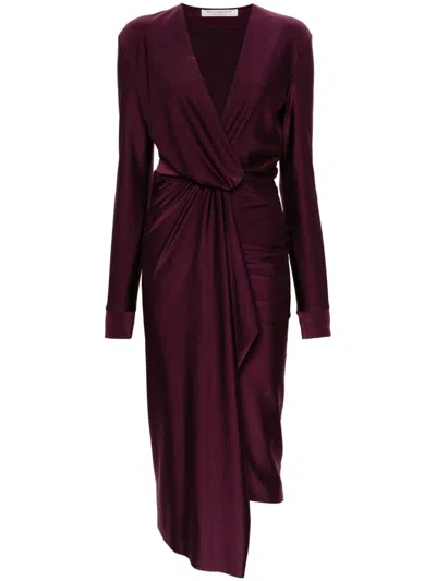 Philosophy Di Lorenzo Serafini Pleated Maxi Dress In Bordeaux