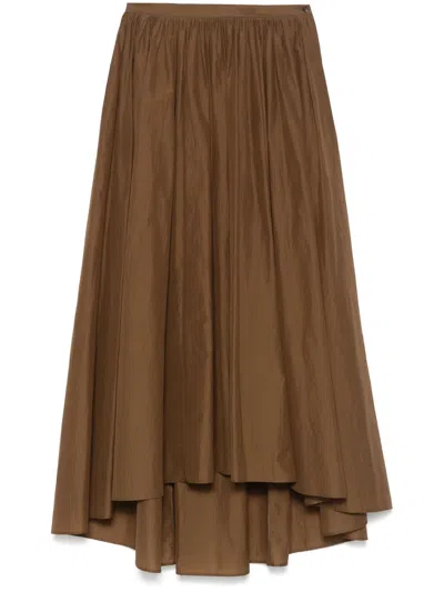 Philosophy Di Lorenzo Serafini Pleated Maxi Skirt In Brown