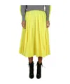 Philosophy Di Lorenzo Serafini A-line High Waist Midi Pleated Skirt In Yellow