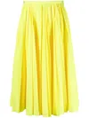 Philosophy Di Lorenzo Serafini Pleated Mid-length Skirt In Yellow