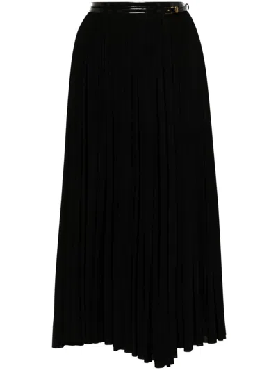 Philosophy Di Lorenzo Serafini Pleated Midi Skirt In Black