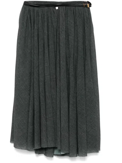 Philosophy Di Lorenzo Serafini Pleated Midi Skirt In Grey