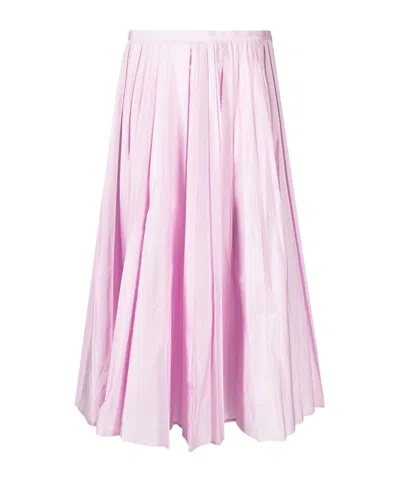 Philosophy Di Lorenzo Serafini Pleated Midi Skirt In Pink