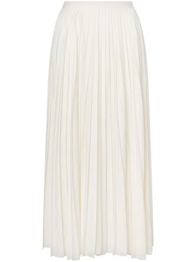 Philosophy Di Lorenzo Serafini Pleated Midi Skirt In White