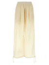 Philosophy Di Lorenzo Serafini Pleated Trousers With Elastic Waistband And Drawstring Hem In White