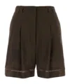 Philosophy Di Lorenzo Serafini Chocolate Wool Blend Shorts In Black